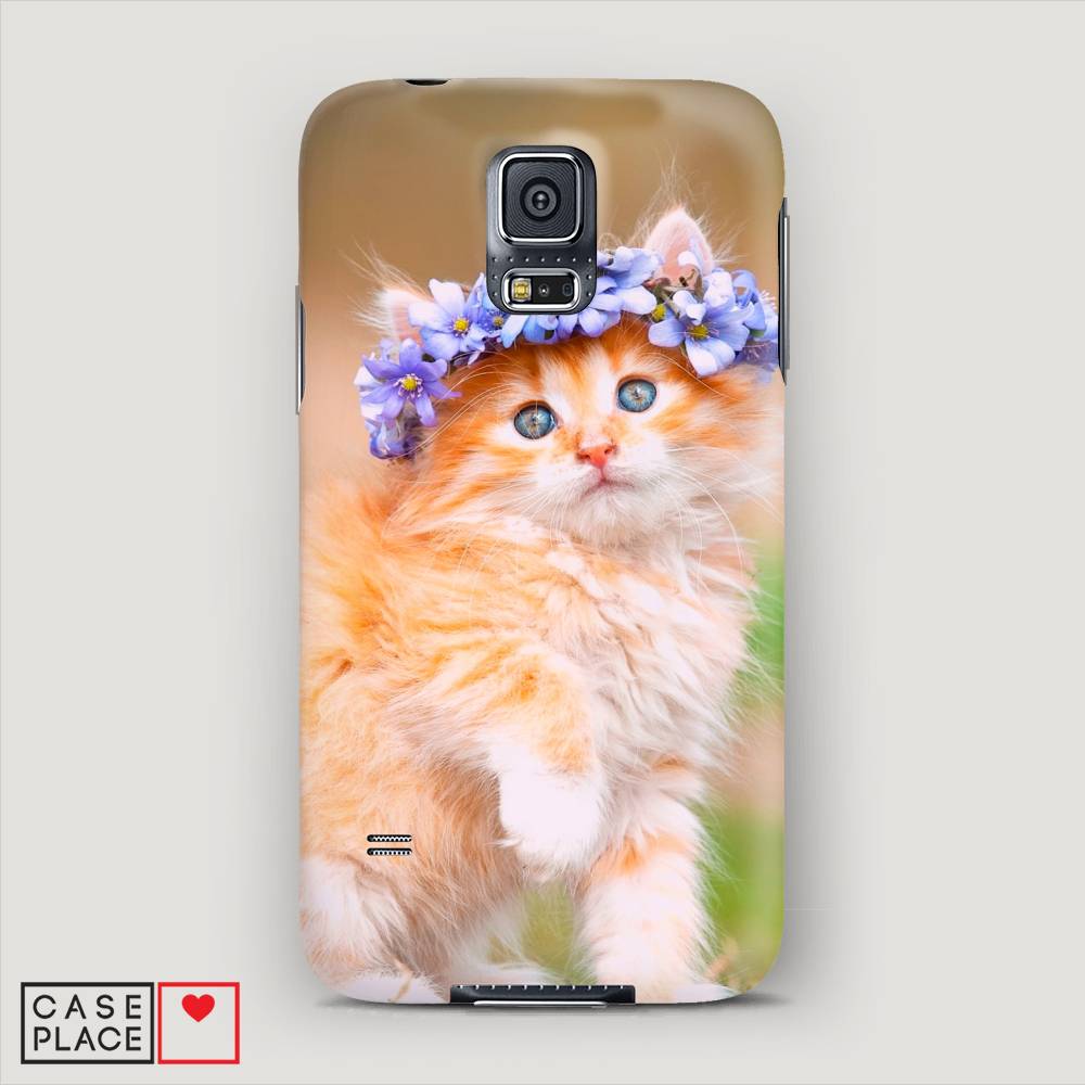 

Чехол Awog "Рыжий кот в венке" для Samsung Galaxy S5 mini, 24220-1