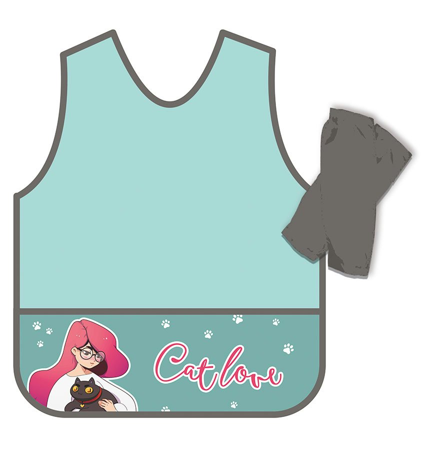 Фартук д/труда -накидка + нарукавники Cat Love ФН-1 Пчёлка