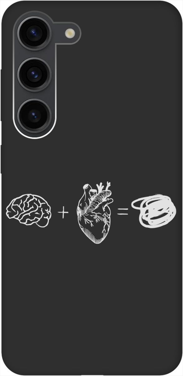 

Чехол на Samsung Galaxy S23 с 3D принтом "Brain Plus Heart W" черный, Черный;белый, 158307