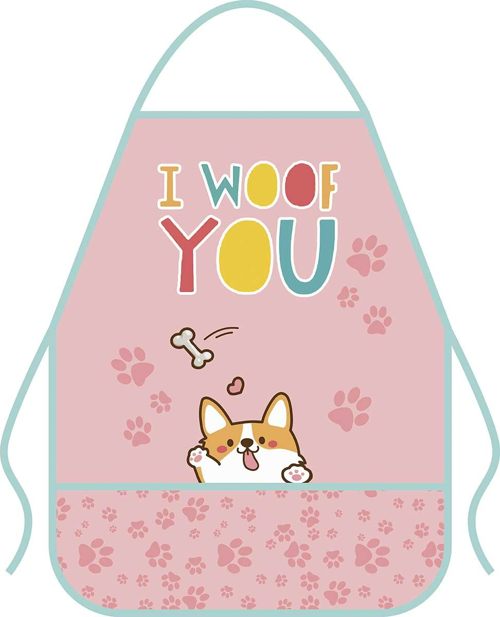 Фартук д/труда 49х39см Корги с карм. ФДТ-3 Пчёлка