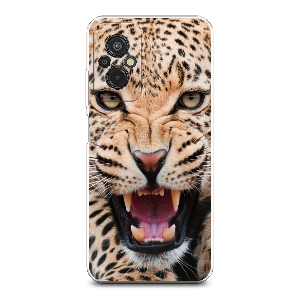 

Чехол на Xiaomi Redmi 11 Prime 4G "Леопард 3d", Бежевый;черный, 316850-6