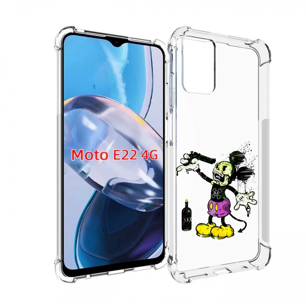 

Чехол MyPads Драг Микки для Motorola Moto E22 4G / E22i 4G, Прозрачный, Tocco