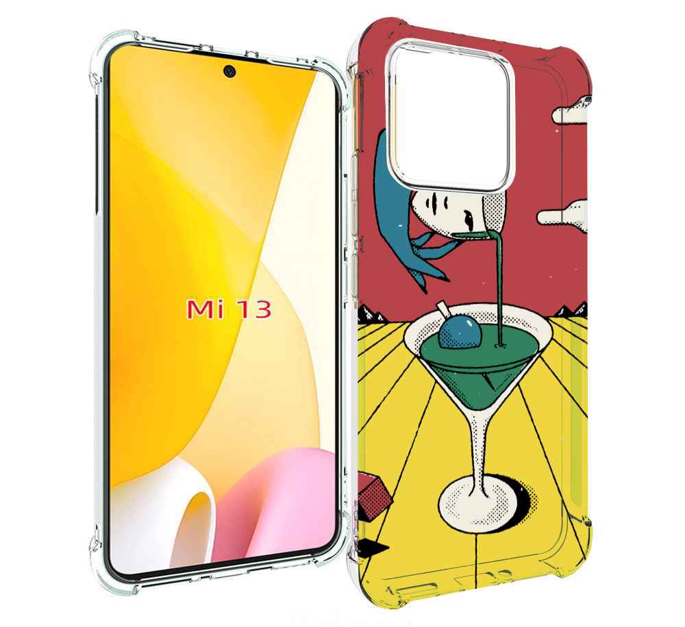 

Чехол MyPads необычный напиток для Xiaomi 13, Прозрачный, Tocco