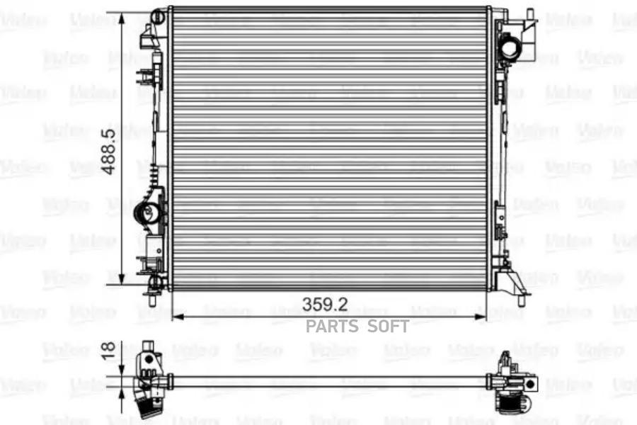 

VALEO 735624 Радиатор двигателя Premium для NISSAN QASHQAI (J11, J11_) 1.2 DIG-T 2013- 735