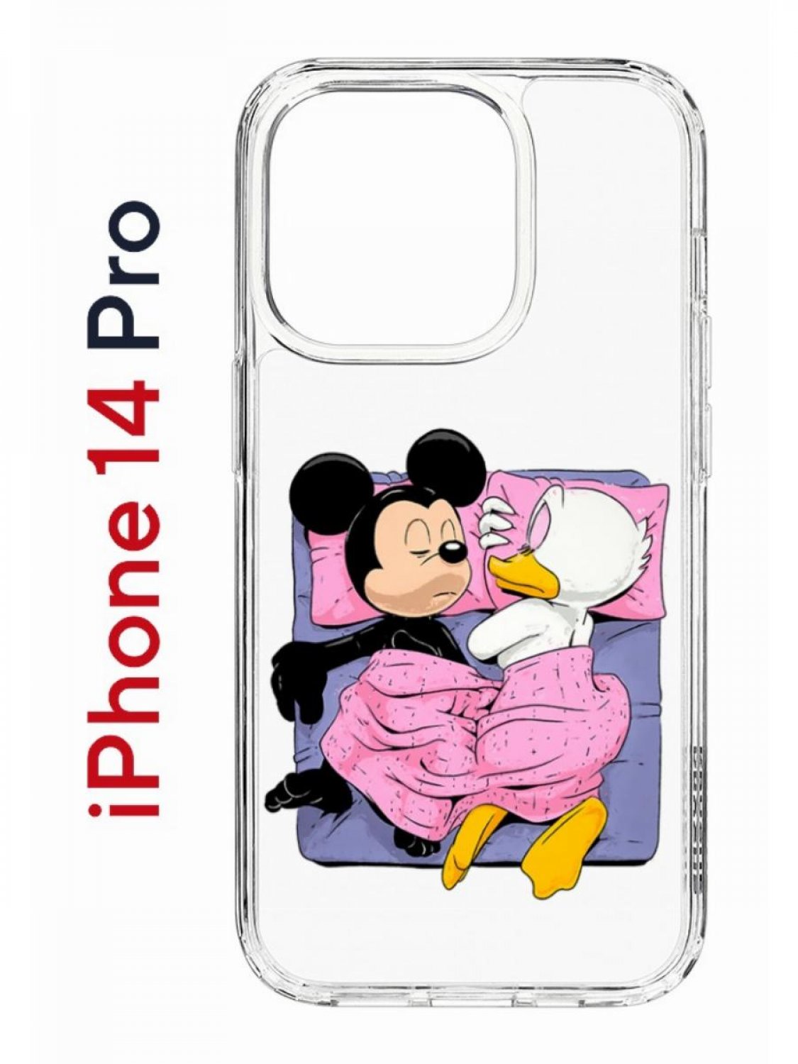 

Чехол на iPhone 14 Pro с принтом Kruche Print This is life, бампер с защитой камеры, Прозрачный;фиолетовый;розовый;черный, Айфон 14 про