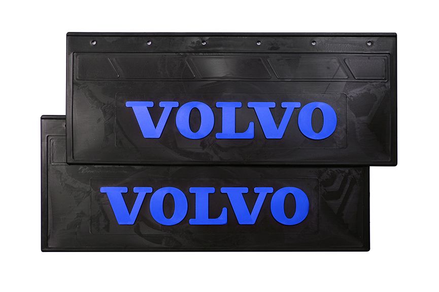 

Комплект брызговиков VOLVO задние 670*270 (LUX) с синей надписью