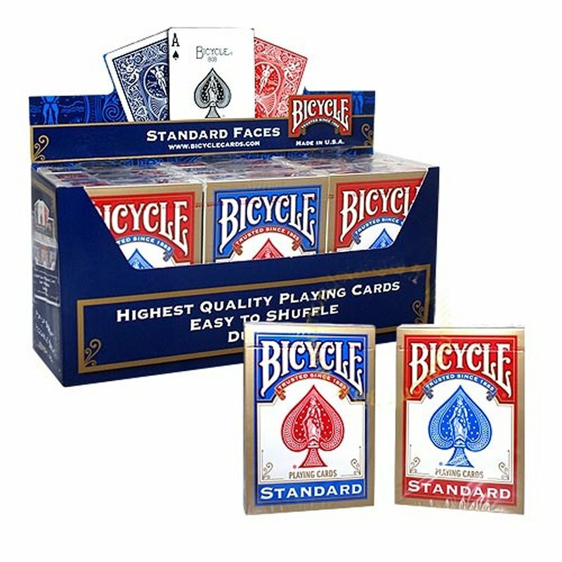 Игральные карты Bicycle Standard / 1 блок - 12 колод, 6 синих и 6 красных Bicycle Standard, 1 блок - 12 колод, 6 синих и 6 красных