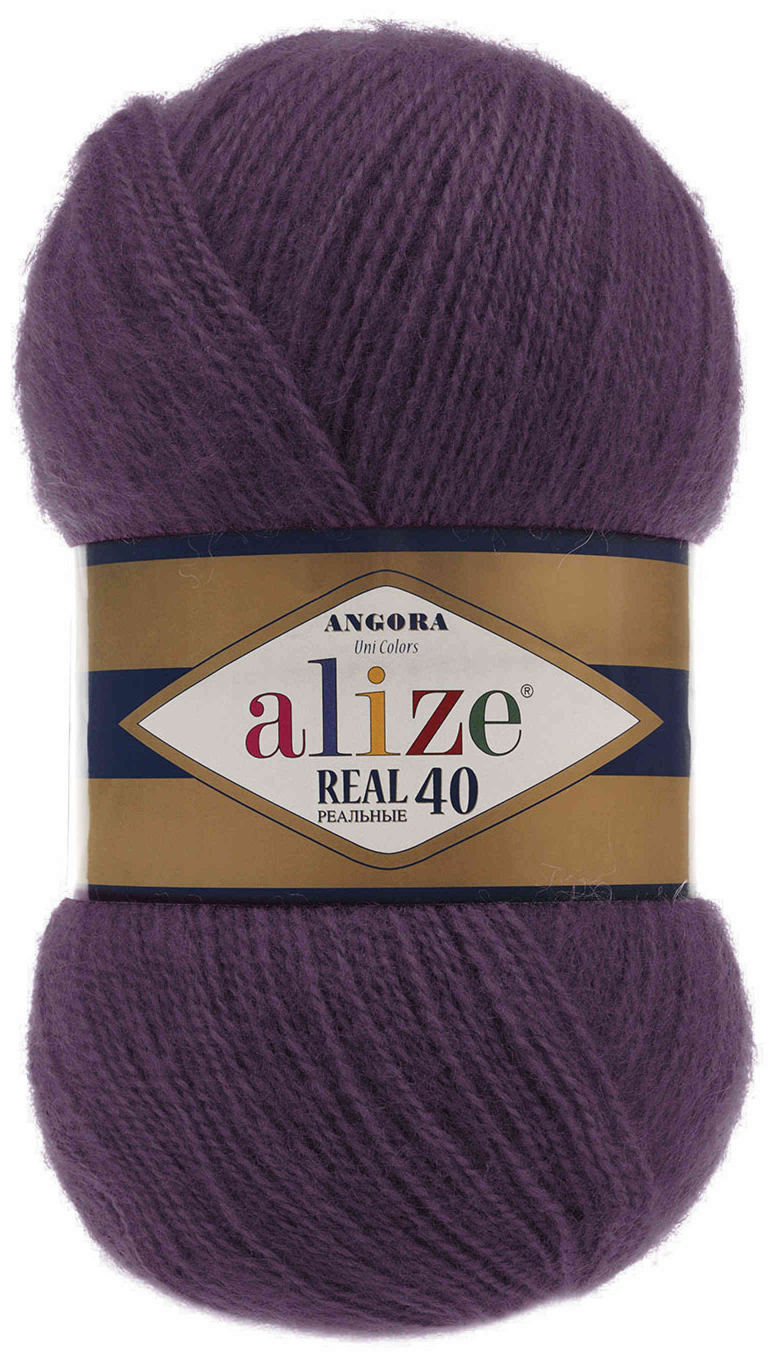 

Пряжа "Angora real 40" 60% акрил, 40% шерсть 480м/100гр (111), Фиолетовый