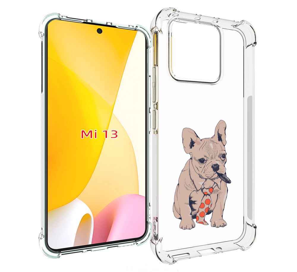 

Чехол MyPads бульдог с сигарой для Xiaomi 13, Прозрачный, Tocco