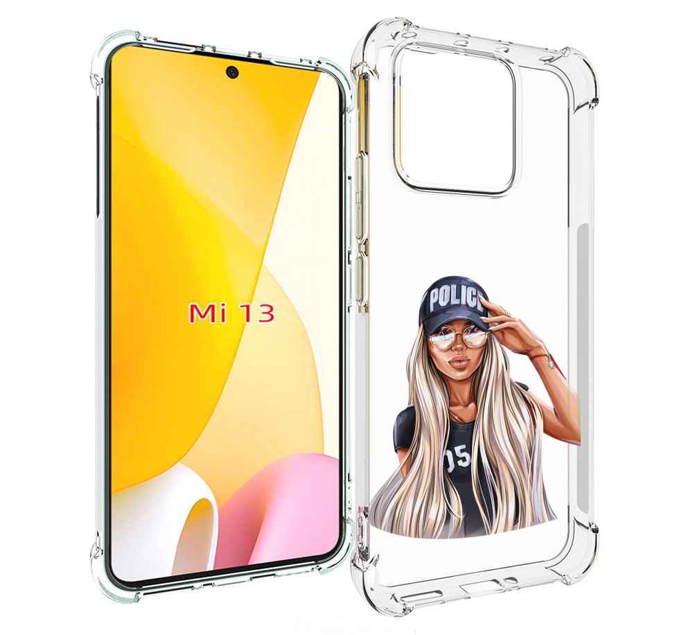 

Чехол MyPads модная-девушка-арт женский для Xiaomi 13, Прозрачный, Tocco
