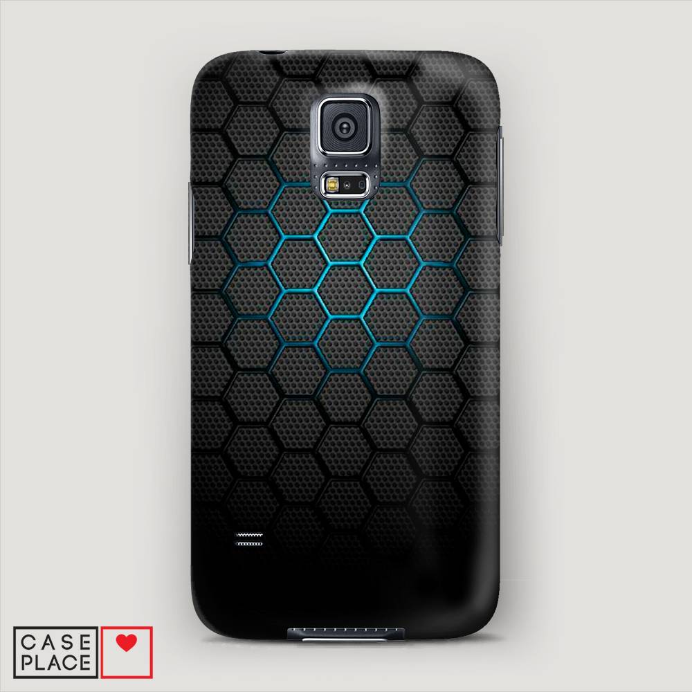 фото Чехол awog "бирюзовые соты" для samsung galaxy s5 mini