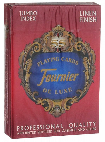 

Игральные карты Fournier 818 Linen Finish Jumbo index, красные, Fournier 818 Linen Finish Jumbo index, красные