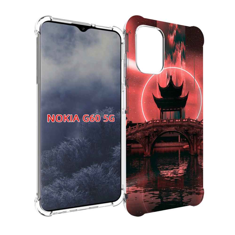 

Чехол MyPads японский мост красный фон для Nokia G60 5G, Прозрачный, Tocco