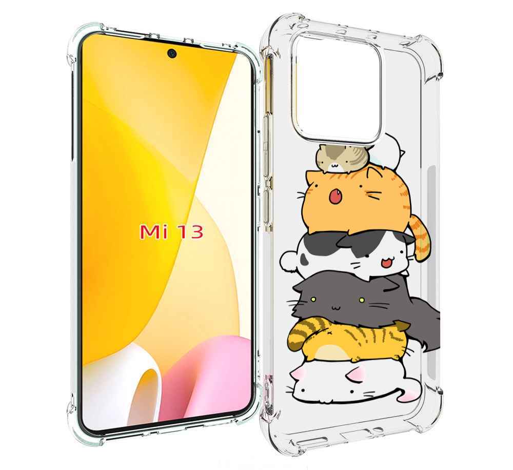 

Чехол MyPads много-маленьких-котиков для Xiaomi 13, Прозрачный, Tocco