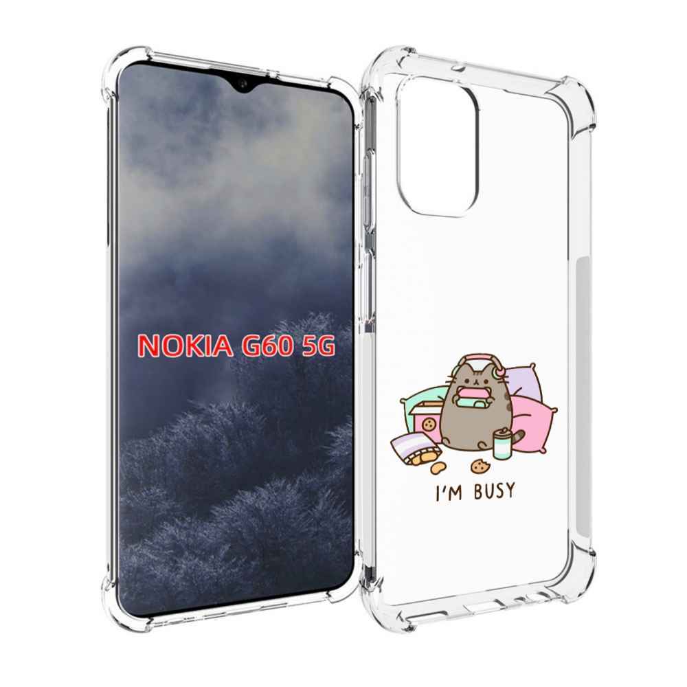 

Чехол MyPads я занятой для Nokia G60 5G, Прозрачный, Tocco