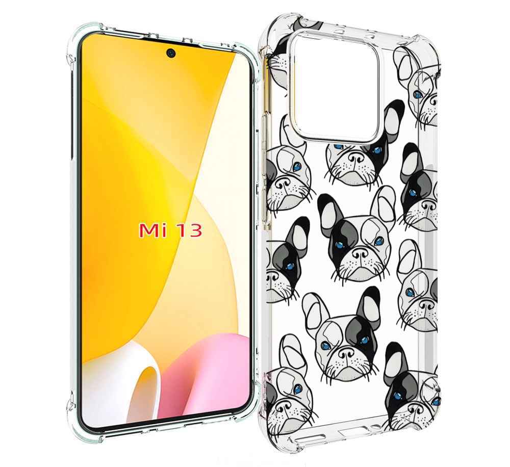 

Чехол MyPads мини-собачки-черно-белый для Xiaomi 13, Прозрачный, Tocco