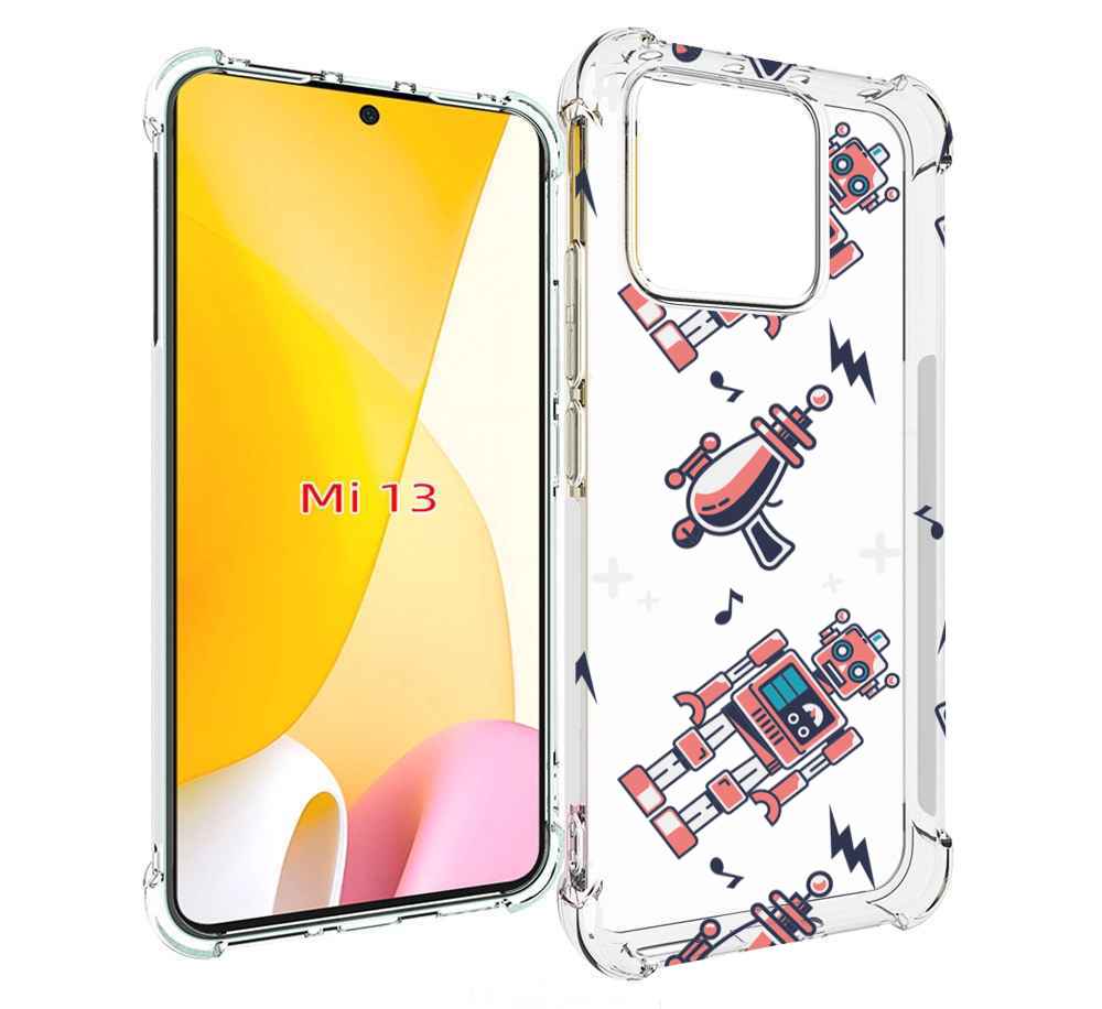 

Чехол MyPads мини-роботы для Xiaomi 13, Прозрачный, Tocco