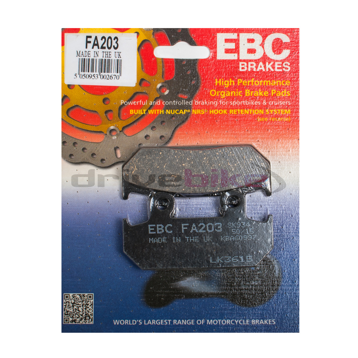 Тормозные колодки EBC Brakes FA203