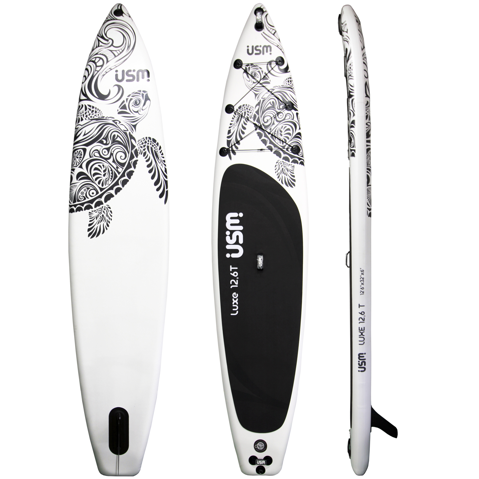 SUP-доска LUXE USM 12,6 Touring Turtle Black 384х80х15 см 12.6 ft х32х6 дюймов