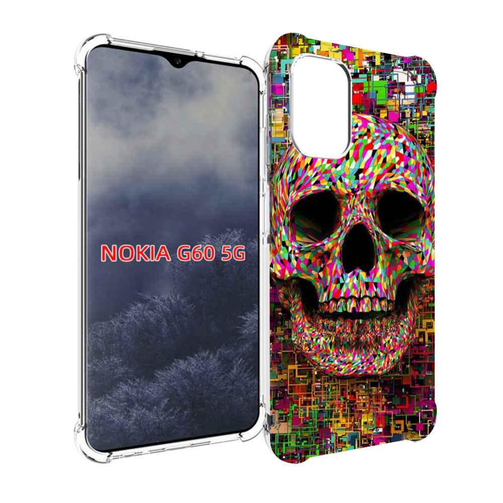 

Чехол MyPads череп красочные цвета для Nokia G60 5G, Прозрачный, Tocco