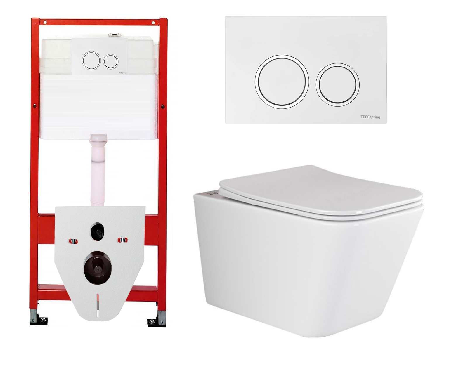 

Комплект: инсталляция Tece Tecespring + унитаз Metric Rimless с кнопкой глянцевой белой