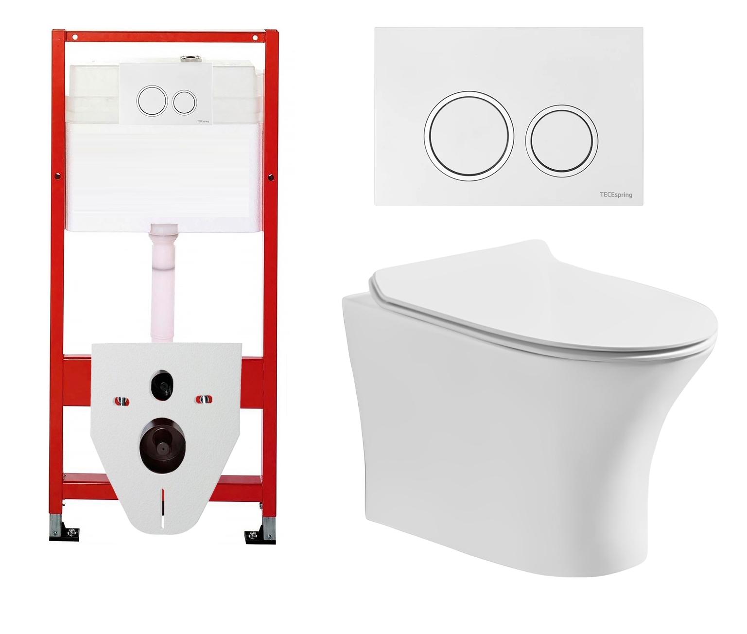 

Комплект: инсталляция Tece Tecespring + унитаз Bernina aria с кнопкой глянцевой белой