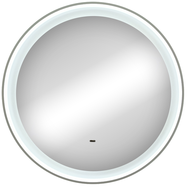Зеркало круглое CONTINENT Planet 60, с подсветкой, белое