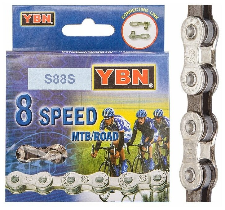 

Цепь YBN S88S 1/2"x3/32" 8ск. (116 звеньев)