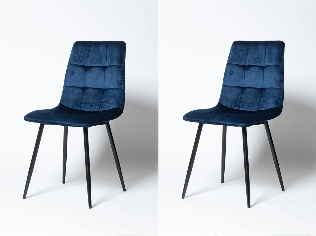 Комплект стульев 2 шт. La Room OKC - 1225, черный/синий