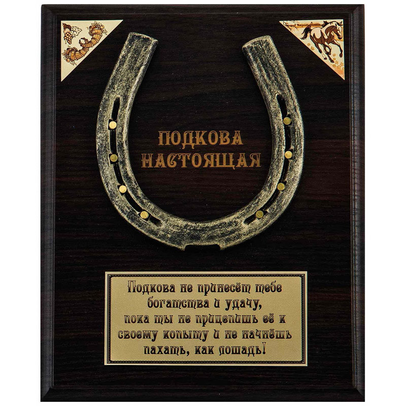

Плакетка Подкова-мотиватор 26x21 см