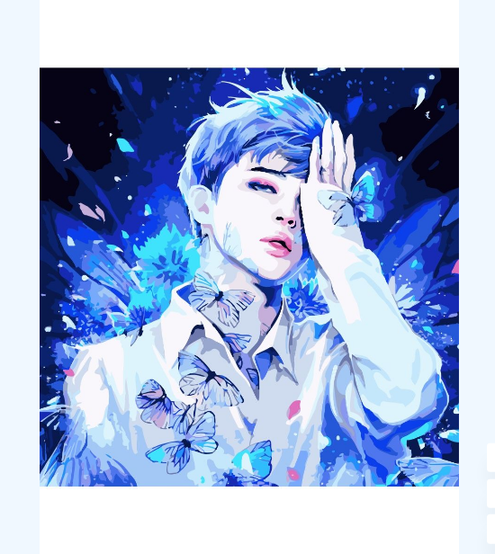 Картина по номерам 40х40 см Delart BTS: Пак Чимин