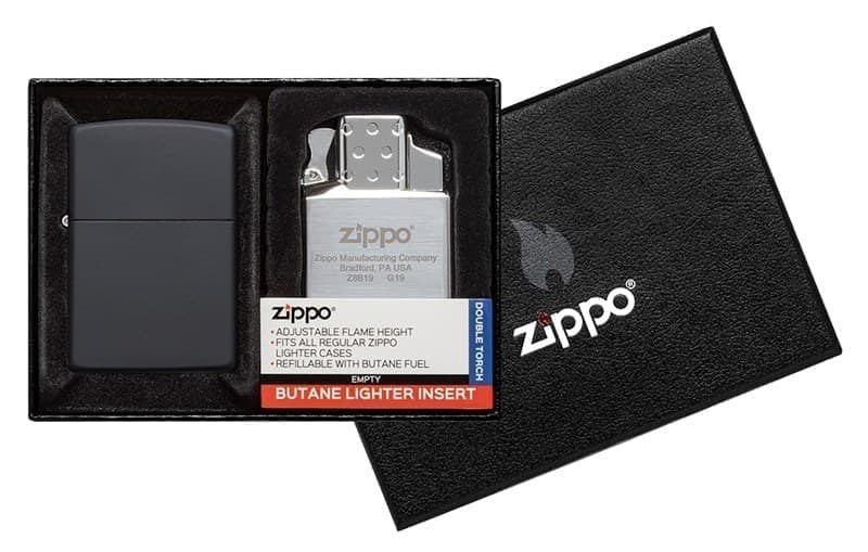 

Набор ZIPPO: зажигалка 218 Black Matte и газовый вставной блок с двойным пламенем, Черный, 218