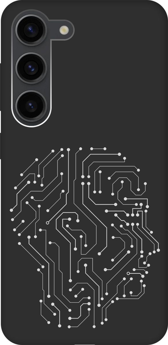 

Матовый Soft Touch Чехол на Samsung Galaxy S23 с 3D принтом "Mindmap" черный, Черный;белый, 158306