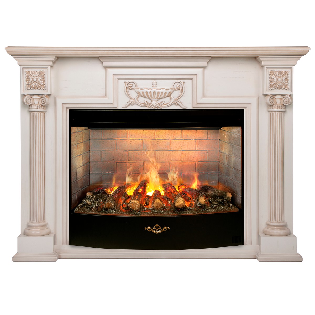 

Электрокамин RealFlame London WT с очагом 3D Firestar 33, живое пламя, Электрокамин London 33 WT-659B с очагом 3D Firestar 33