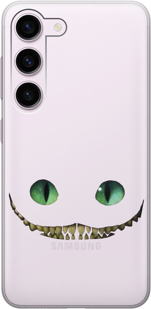 

Чехол на Samsung Galaxy S23 с 3D принтом "Cheshire Cat" прозрачный, Прозрачный;белый, 158305