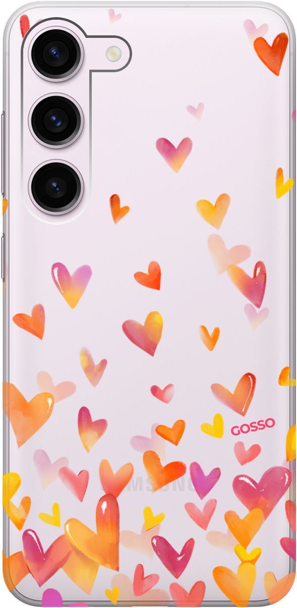 

Чехол на Samsung Galaxy S23 с 3D принтом "Flying Hearts" прозрачный, Прозрачный;желтый, 158303