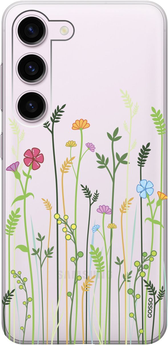 

Чехол на Samsung Galaxy S23 с 3D принтом "Flowers and Fern" прозрачный, Прозрачный;желтый, 158303