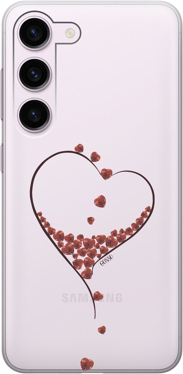 

Чехол на Samsung Galaxy S23 с 3D принтом "Little hearts" прозрачный, Прозрачный;черный, 158303
