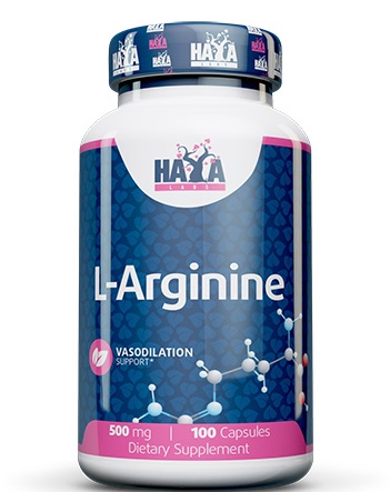 Аминокислота Haya Labs L-Arginine (L-аргинин) 500 мг 100 капсул