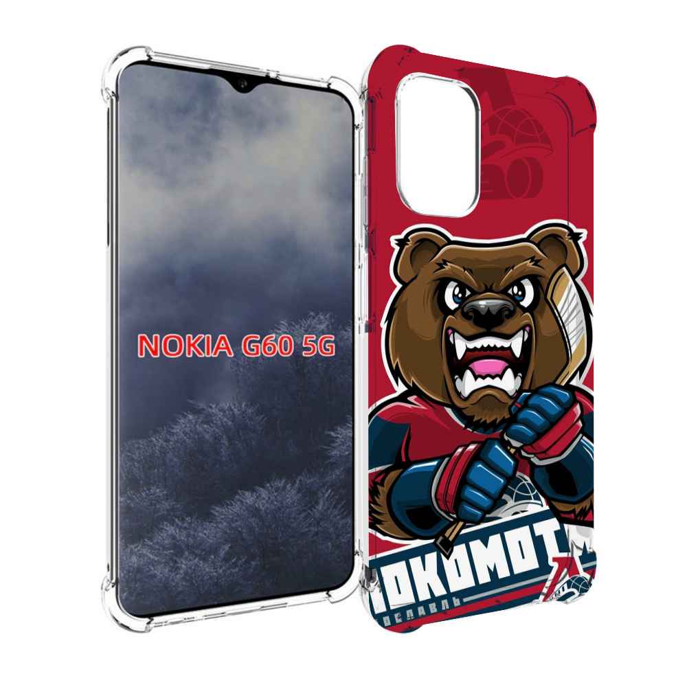 

Чехол MyPads хоккеи локомотив ярославь мужской для Nokia G60 5G, Прозрачный, Tocco