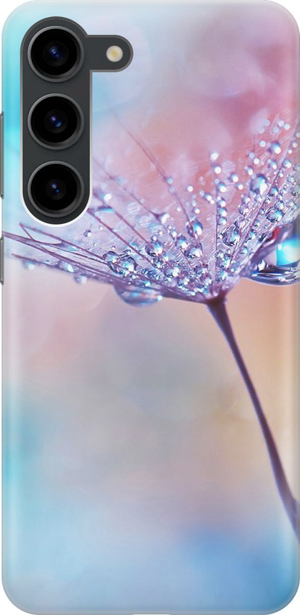 

Чехол на Samsung Galaxy S23 "Капелька на одуванчике", Голубой;розовый, 158294