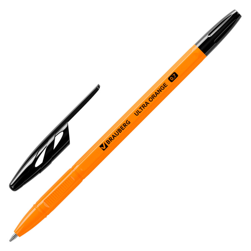 

Ручка шариковая Brauberg Ultra Orange, черная, узел 0,7 мм, 143563