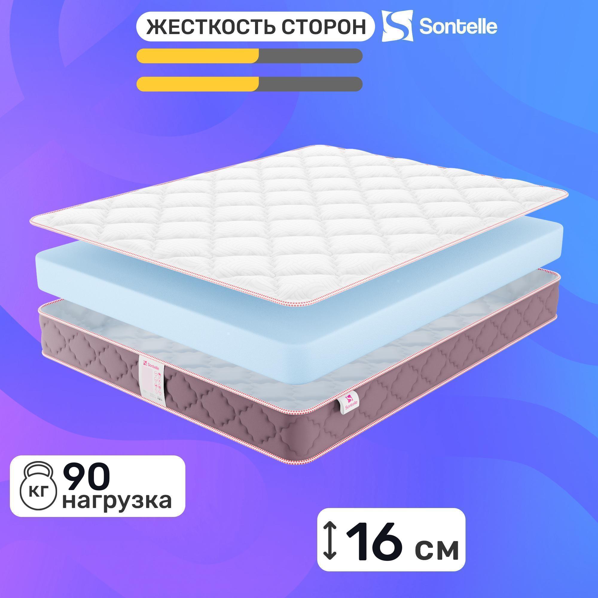 

Матрас беспружинный Sontelle Mills Flex 90x200, Белый, Mills Flex