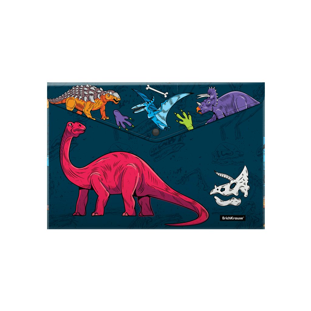 

Папка конверт на кнопке ErichKrause А4 Dino Planet, Зеленый, 1818416