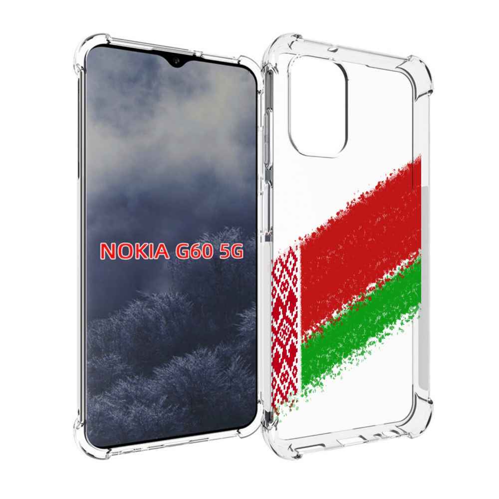 

Чехол MyPads флаг Белорусии мужской для Nokia G60 5G, Прозрачный, Tocco