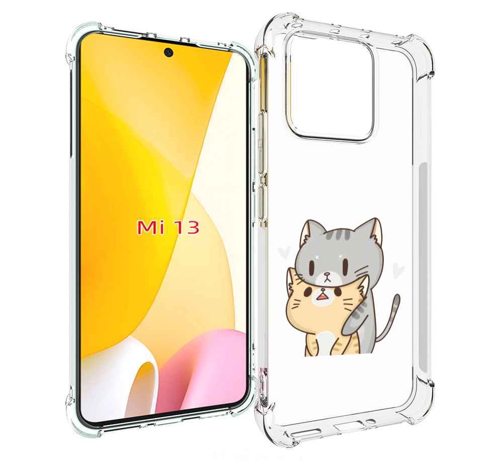 

Чехол MyPads любящие-коты для Xiaomi 13, Прозрачный, Tocco