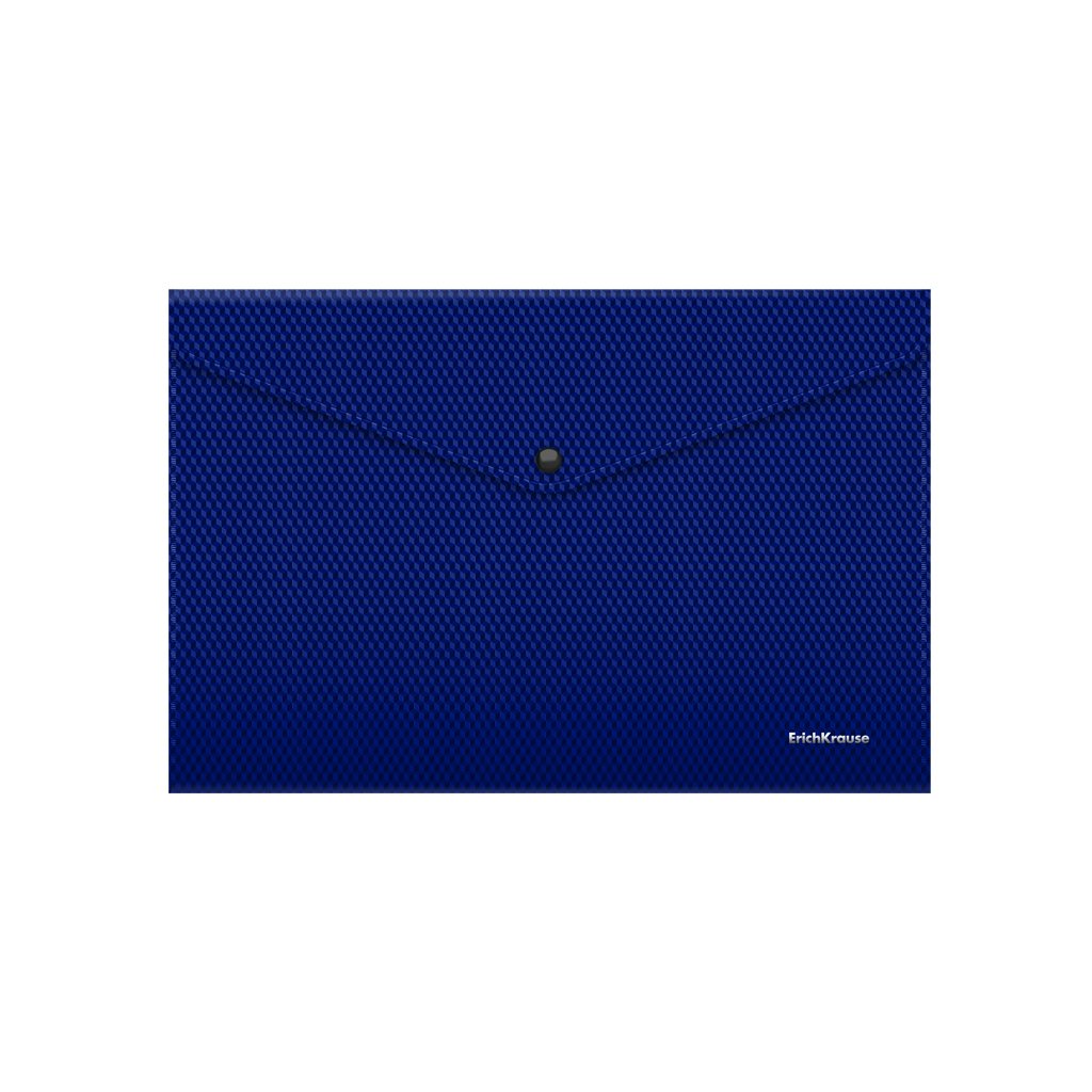 

Папка конверт на кнопке ErichKrause A4 Diamond Total Blue синяя непрозрачная, Синий, 1818384