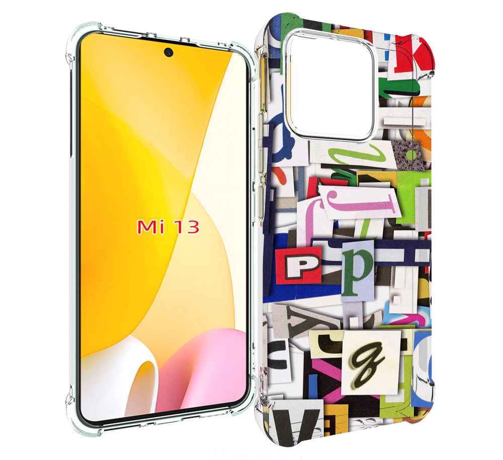 

Чехол MyPads ломанные-буквы для Xiaomi 13, Прозрачный, Tocco