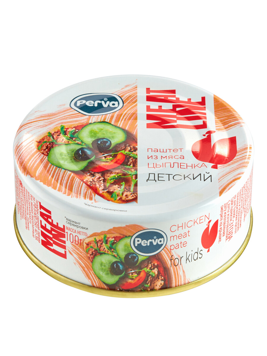 фото Паштет perva meat line с мясом цыпленка 100 гр*16 шт.