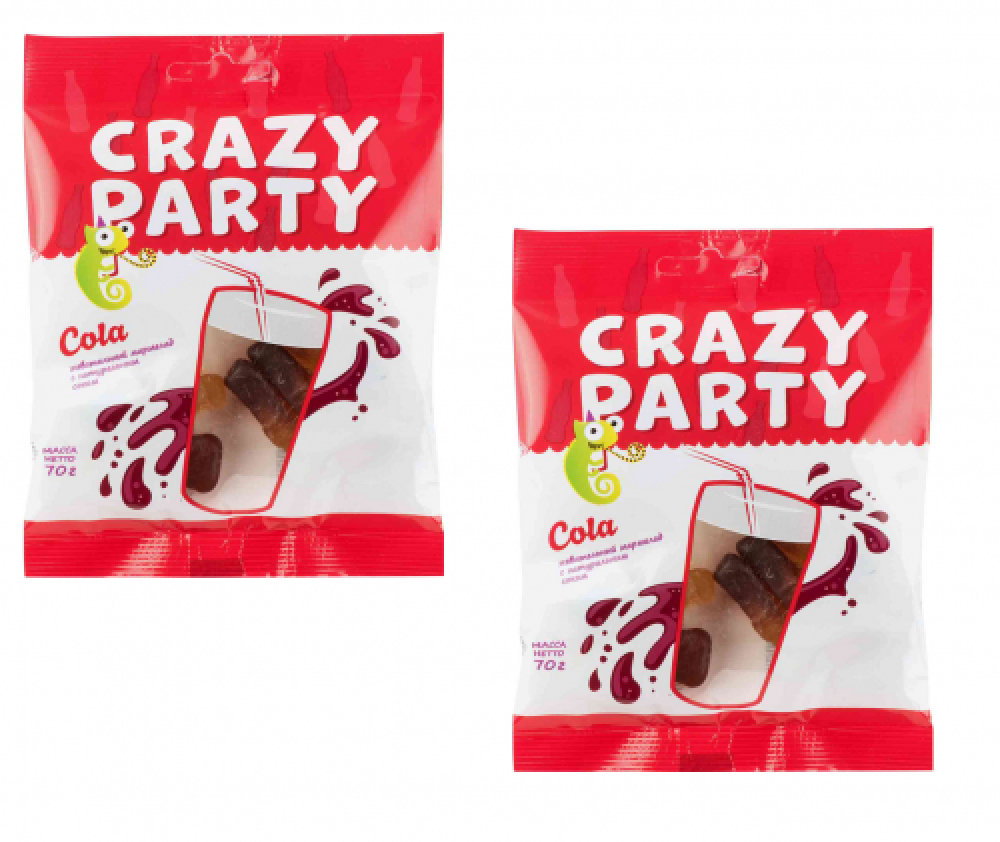 Мармелад Азовская КФ Crazy Party Фигурный Cola, 150 г х 2 шт